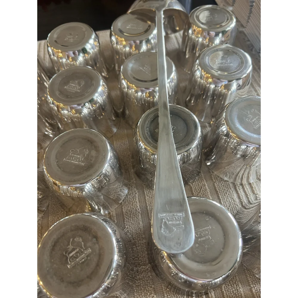 Sheridan Taunton Silverplate Punch Bowl Cups (20) & Ladle 21 Piece